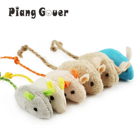 6pcs Catnip Plush Mouse Toys piang gouer