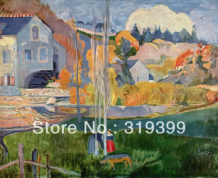 

Oil Painting Reproduction on Linen canvas,Paysage de Bretagne. Le moulin David,handmade,Free Shipping,MuseamQuality