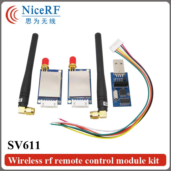 2pcs/lot SV611 915MHz RS485 Interface 20dBm Power Transmitter and Receiver Module