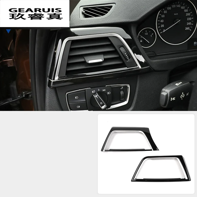 Car styling front Vent Air Outlet panel Center Covers Stickers Trim For BMW 3 4 Series 3GT F30 F32 F34 Interior Auto Accessories