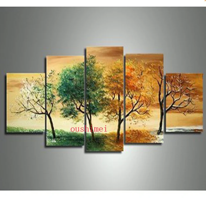 

Handmade Modern Picture On Canvas Tree Landscape Oil Painting No Frame Hand Painted Wall Art Home Decor Seascape Hang Pictures