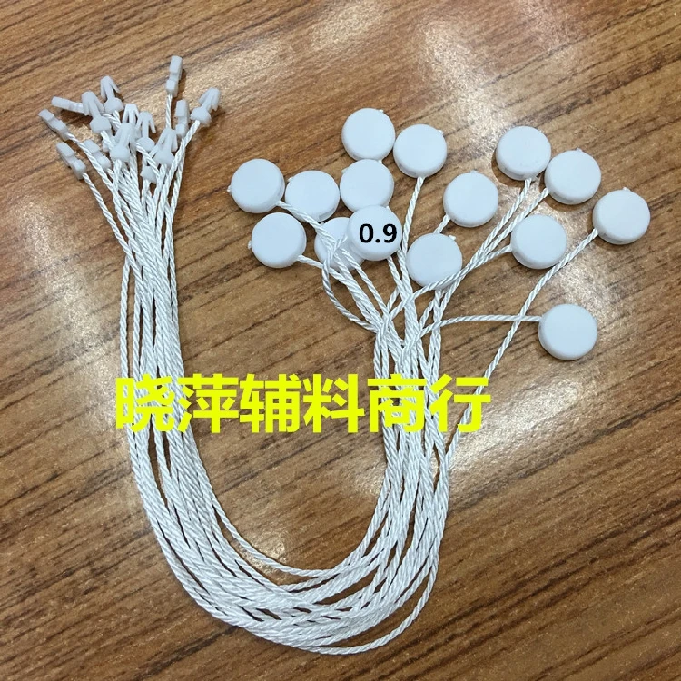 in stock Good quality plastic one side head apparel hang tag strings cord for garment price 1000pcs/lot