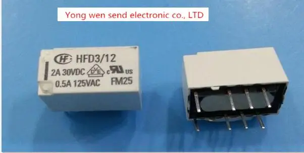 

HOT NEW relay HFD3/12-S HFD3/12 HFD312S HFD3-12-S 12VDC DC12V 12V 2A 125VAC 8PIN