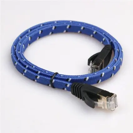 50pcs/lot  new Cat7 0.5m-10m 10 Gigabit Ethernet Internet Network Patch LAN Cable Cord Modem Router RJ45 For Computer Laptop