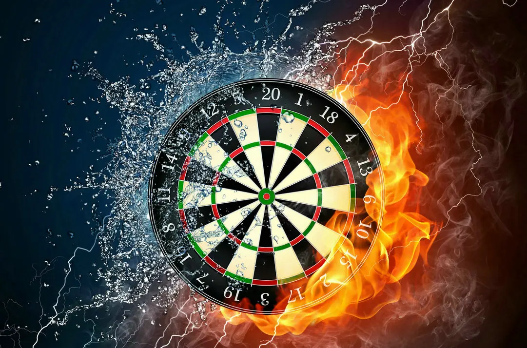 

Elements Darts Game Dart Board Flame Water dartboard backdrop High quality Computer print wall background