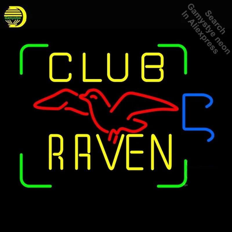 NEON SIGN For Club Raven Bird neon Light Sign Car Advertise Window for sale neon light Dropshipping retro neon LAMPS fluorescent