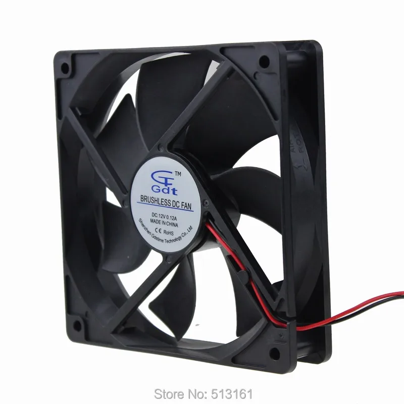 10 Cái 120 mét 12 cm Tiếng Ồn Thấp 12 V 120x120x25 mét Không Chổi Than Quạt Làm Mát 120 mét