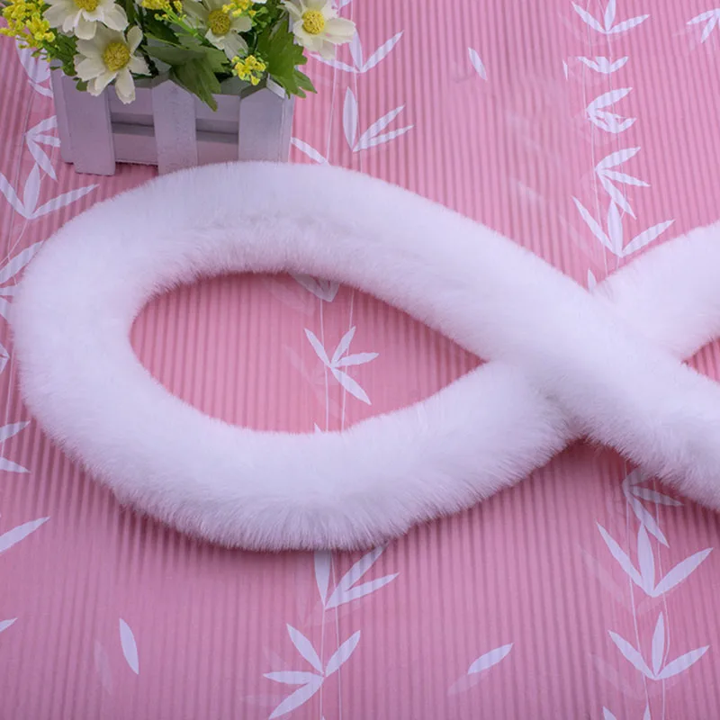 High Quality Real Rex Rabbit Fur Ribbon Tapes Furry Fluffy Trim Trimming DIY Home Decor Sewing Costume Crafts Lace Trim 1y