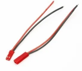 5 pairs / lot * 20AWG Silica Gel Cable 100mm Male + Female JST Plug with JST Anode and Cathode Connector for RC Lipo Battery