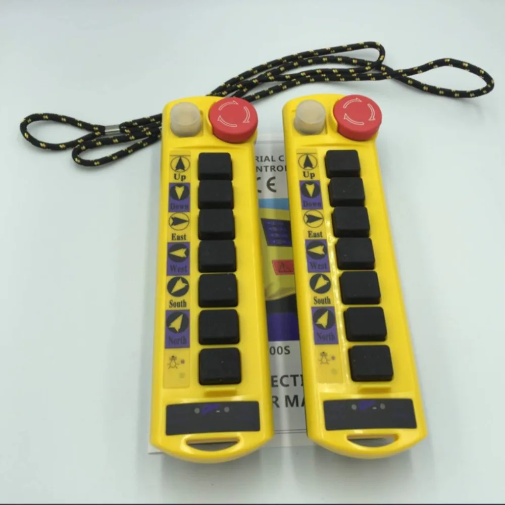 Imagem -02 - Velocidade Transmissores Controle Grua Guindaste Rádio Controle Remoto Botão Interruptor Controlador do Sistema com E-stop 2