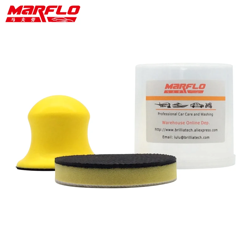 Marflo Car Wash Magic Clay Sponge Pad for Car Wash Maintenance Sponge Cloth Brush Applicator Cleaning Holder