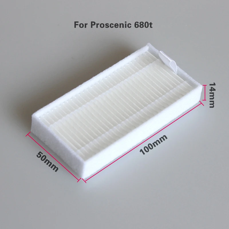 Effective cleaning unit 100 * 50 * 14 mm HEPA filter for proscenic Pro-Koko SMART 680t vacuum cleaner parts