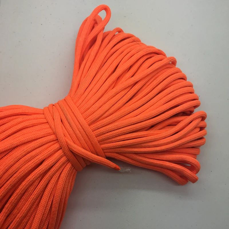 10yds/Lot Orange Paracord Armbänder Seil 7 Strand Fallschirm-schnur CAMPING Wandern # SZ68