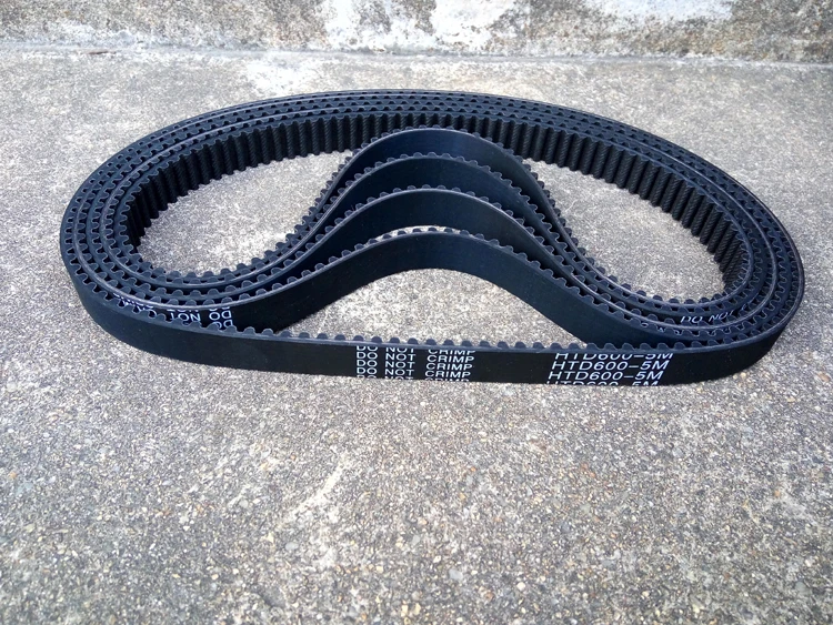 5pcs HTD5M belt 600-5M-15 Teeth 120 Length 600mm Width 15mm 5M timing belt rubber closed-loop belt600 HTD 5M S5M Belt Pulley