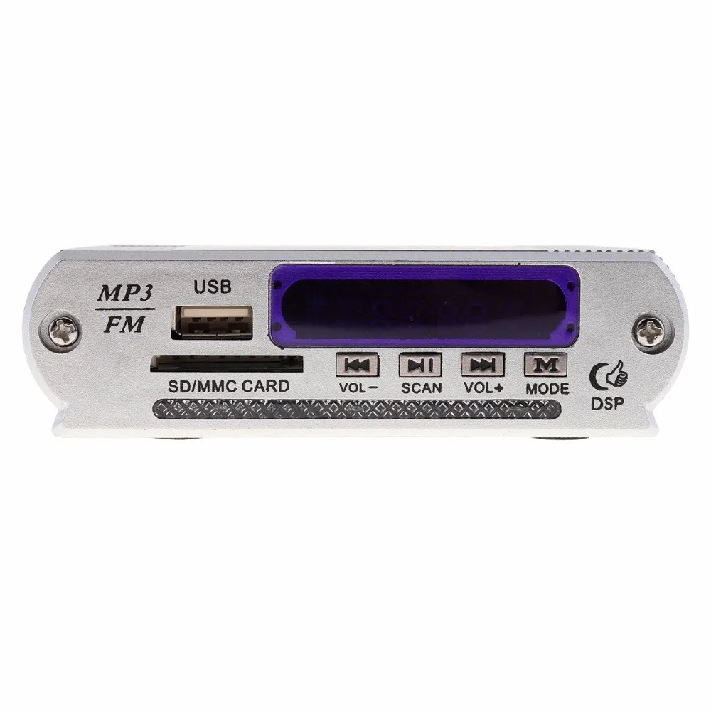 Mini Dazzle renkli LED seviye göstergesi güç amplifikatörü dijital ses müzik çalar uzaktan kumanda desteği ile DVD/ FM/ MP3/ SD/ USB