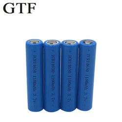 GTF 14650 1100mAh 3.7V akumulator litowo-jonowy do latarki czołowej produkt elektroniczny 14650 1100mAh baterie płaskie