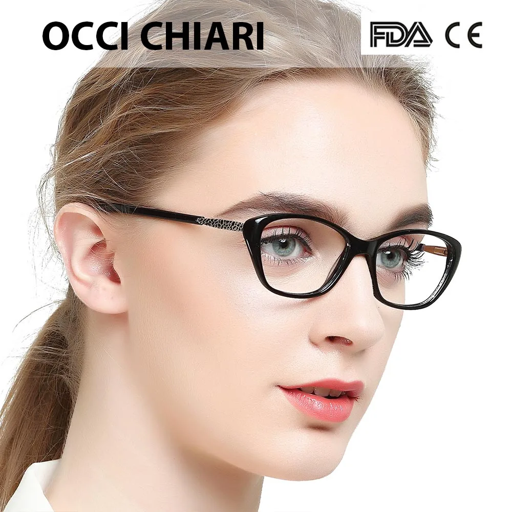 

Women Prescription Clear Computer Glasses Frame Nerd Lens Medical Optical Eyewear Oculos Lunettes Gafas OCCI CHIARI BETTI