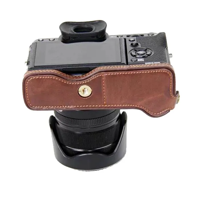 جديد خمر كاميرا فيديو حالة نصف حقيبة ل Fujifilm فوجي XT2 XT-2 XT3 XT-3 كاميرا رقمية عالية الجودة أسفل حقيبة الكاميرا الجلد