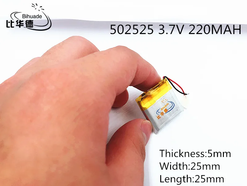 

Li-Po 3.7V 220mAh [502525] Polymer lithium ion / Li-ion battery for mp3;mp4;smart watch;speaker;POWER BANK;