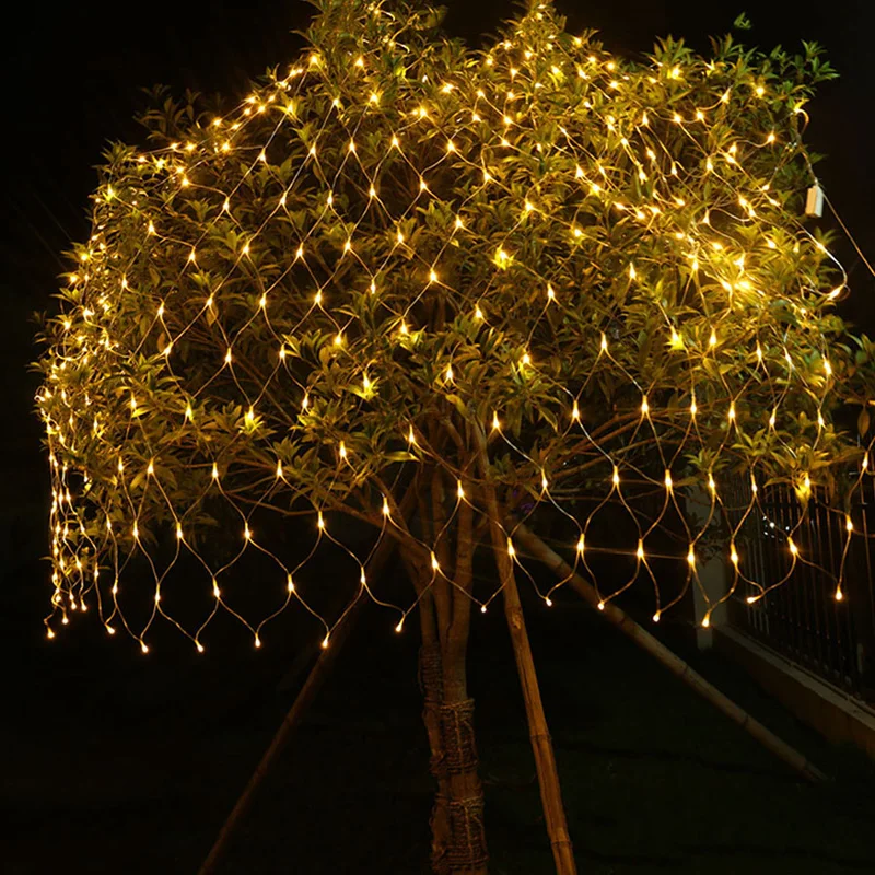 8 Modes 110V/220V Super Bright LED Net Mesh String Light Fairy Lights Garland Garden Wedding Holiday Lighting LED Decoracion