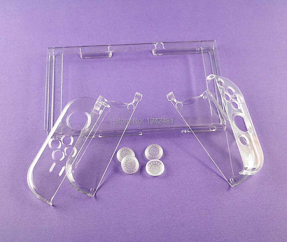 1ชุดHardคริสตัลป้องกันฝาครอบสำหรับNS NXคอนโซลSwitch + Thumbหมวกแพคเกจ