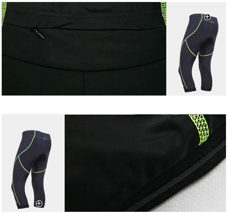 Spring Bicycle Sport Clothing Mountain Bike Cropped Trouser Anti-sweat Reflective Soft Quick Dry Male Wear Cycling Pant image 5
