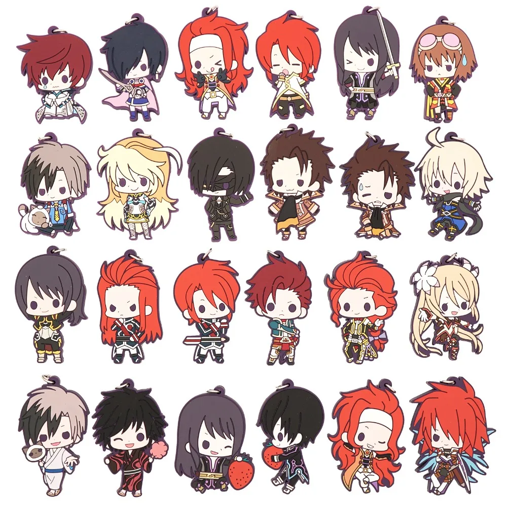 Luddger milla sorey mikleo luke cara asbel sophie arche chester lloyd colle chaveiro de borracha