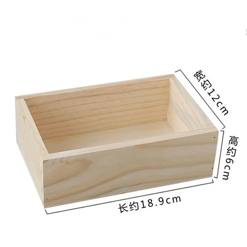 Handmade Jewelry Storage Box Wood Plain Candy Case Ring Organizer Crafts Case F20174010