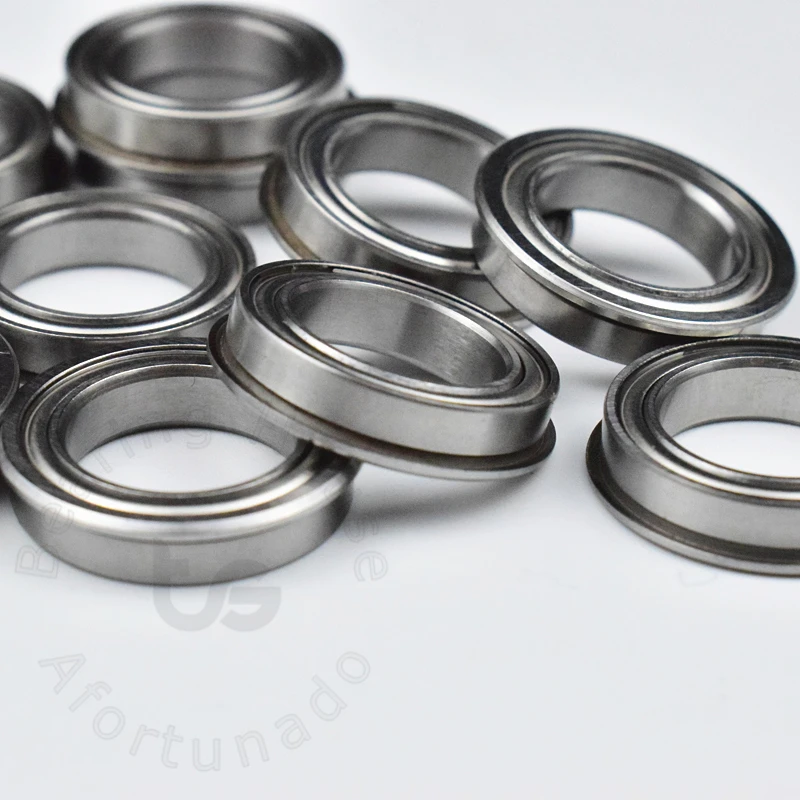 Flange Bearing 10pcs F6701ZZ 12*18(19.5)*4(mm) chrome steel Metal Sealed High speed Mechanical equipment parts