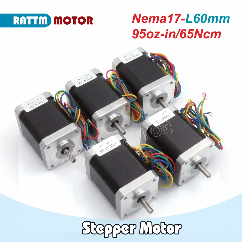 Шаговый двигатель Nema17 с ЧПУ 17HS4218 60 мм, 95 унций, 1,8 А, 1,8 градуса, 4-проводной 3D-принтер
