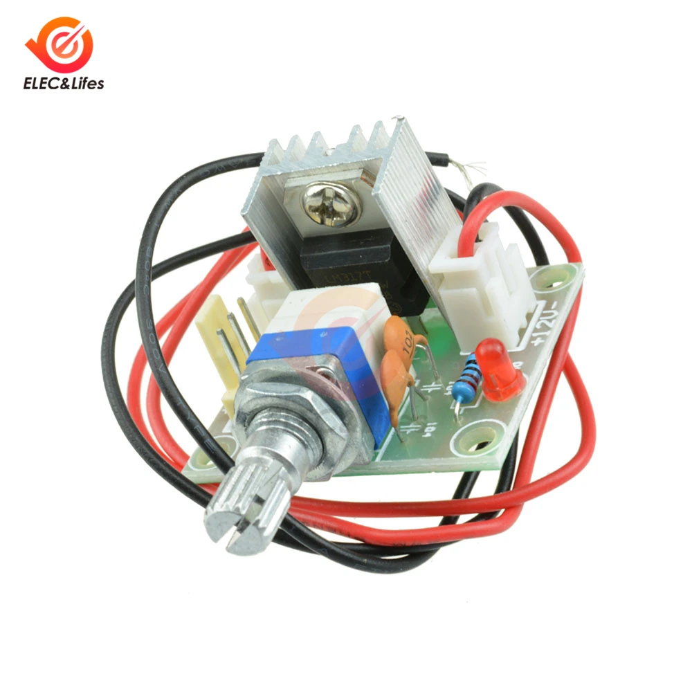 LM317 Speed Controller Module DC-DC 3.25-15V To 1.25V-13V Linear Buck Converter Voltage Regulator Automatic Protection module