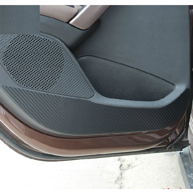 

Car Door Protector Side Edge Protection Pad Carbon Fiber Anti-kick Mat Door Interior Sticker for Peugeot 2008 Car Styling
