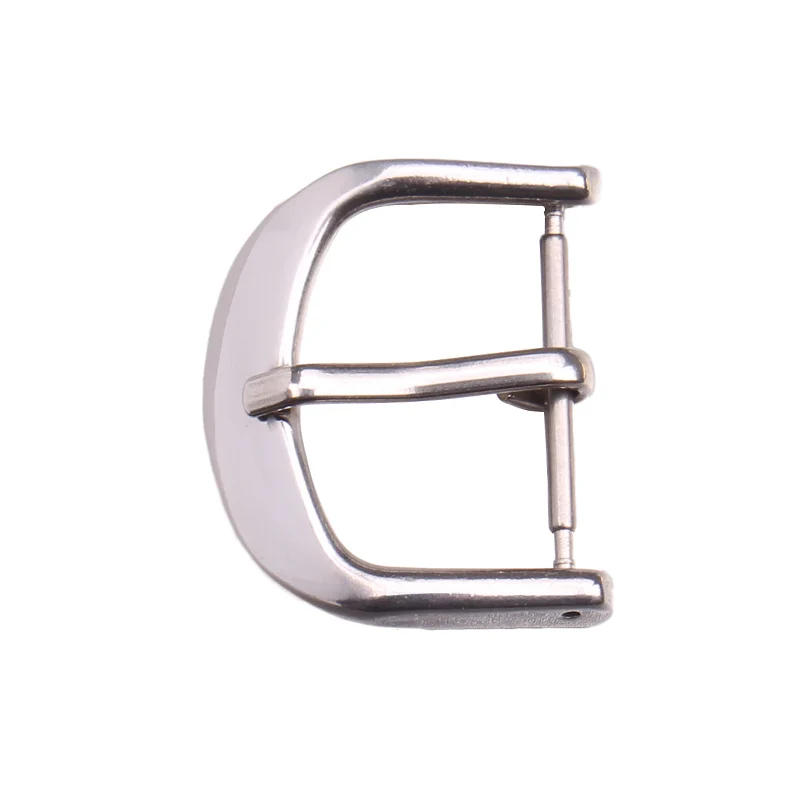Solid Stainless Steel Silver Gold Watch Buckle 12 1618 20 22mm Metal Polished Leather Watchbands Strap Clasp Watches Accessories