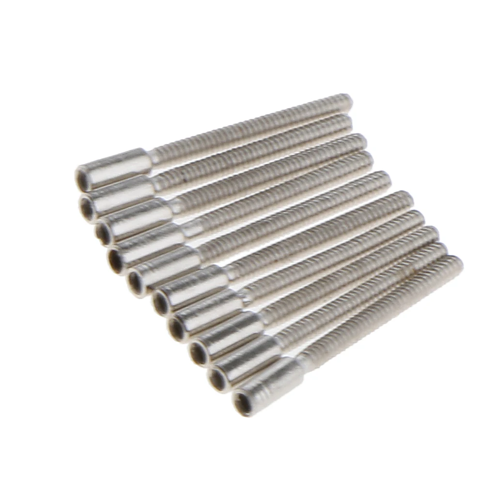 10 Pieces Stem Extensions Extenders Repair Watch Crown Stems 0.9mm Threads for Self Repairers Watchmakers