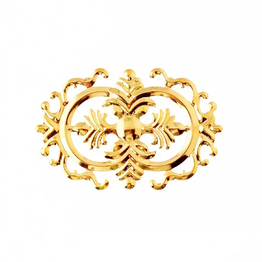 

Free shipping Retail 5Pcs Gold Color Filigree Flower Wraps Connectors Metal Crafts Gift Decoration DIY Findings 6x9.2cm F1892