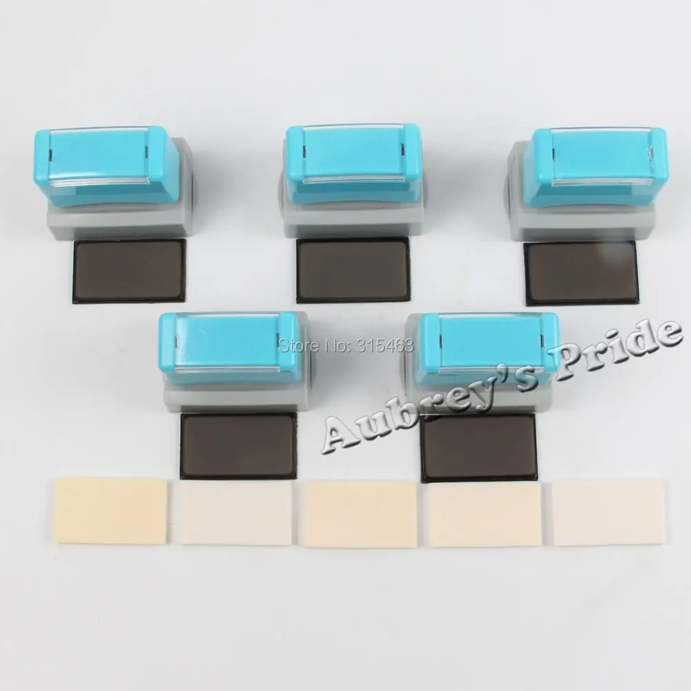 5Pcs Rectangle HD-20x40 20x50mm In-Spring Holder Rubber Pad Sponge Free Edge Sealing Flash Stamp Stamping 2040 2050 Blue Red