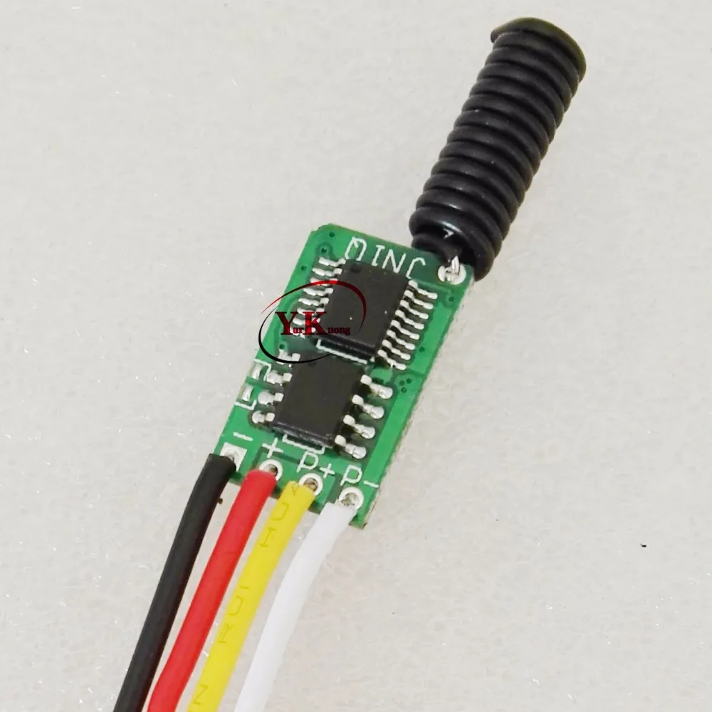 Low power consumption Micro Remote Switch Contactless No Noise 3.7V 4.5V 5V 6V 7.4V 9V 12V Transmitter PCB Circuit 1527 433Radio