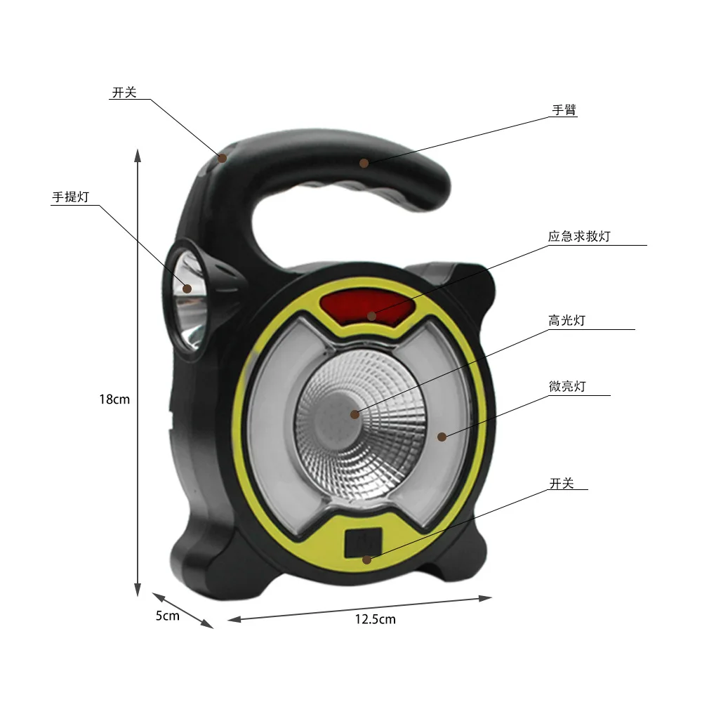 New Solar Portable Light Multifunction Solar LED Night Light ISO Outdoor Camping Lighting Emergency Light