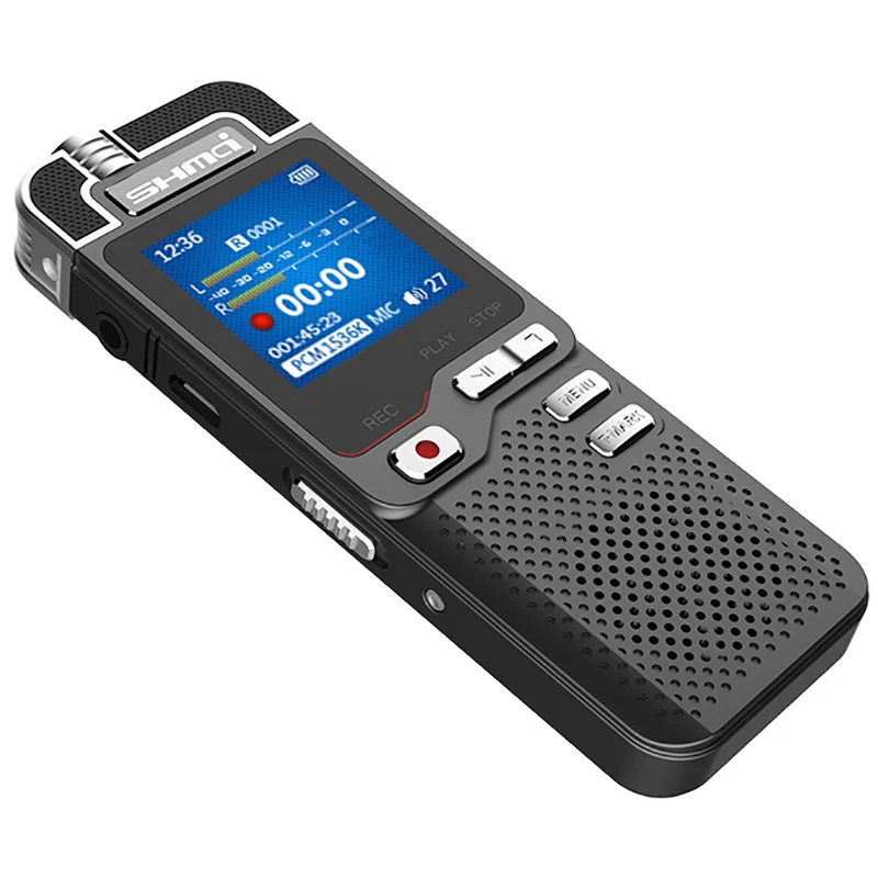 Shmci D60 Professional 1536Kbps Digital Voice-Activated Audio Recorder Mini Dictaphone Denoise Variable Speed Play MP3 Player