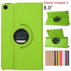 샤오미 MiPad 4 용 태블릿 커버, 360 도 회전 스마트 플립 스탠드, PU 케이스, 샤오미 MiPad 4 360 스탠드 케이스, 8 인치