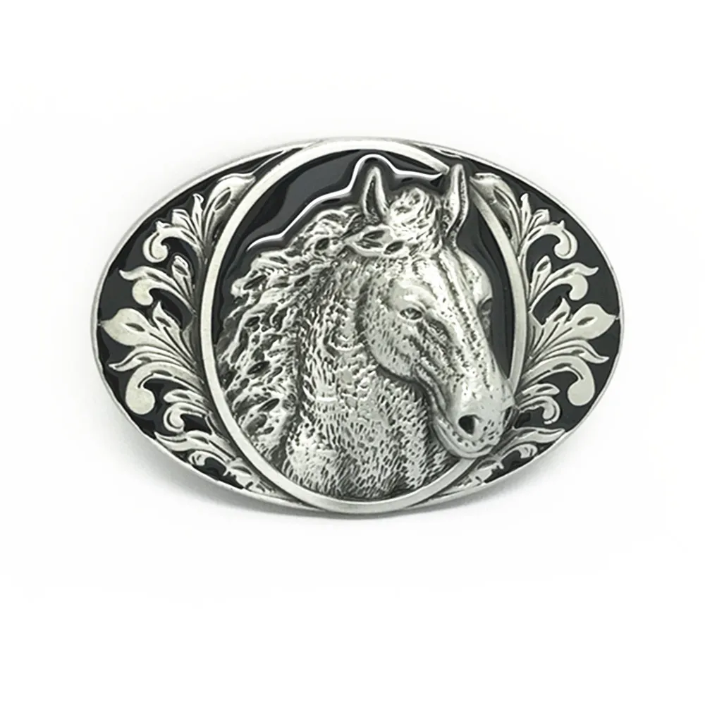 Western buckle pattern horsehead GuXi wear-resisting zinc alloy is suitable for 4.0 belt