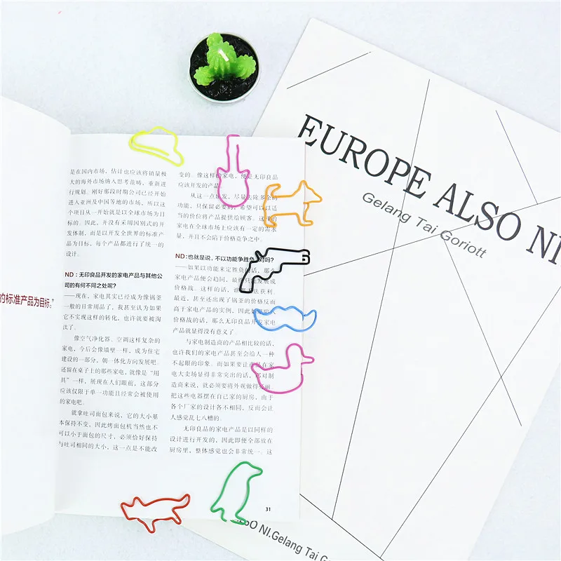 TUTU 9pcs / Lot Modeling hat Paper Clips Metal Material hat emo Clips H0051