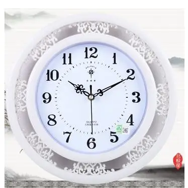 14inch Polaris clock watch Chinese simple hollow carved minimalist living room bedroom creative mute quartz wall ornaments gift