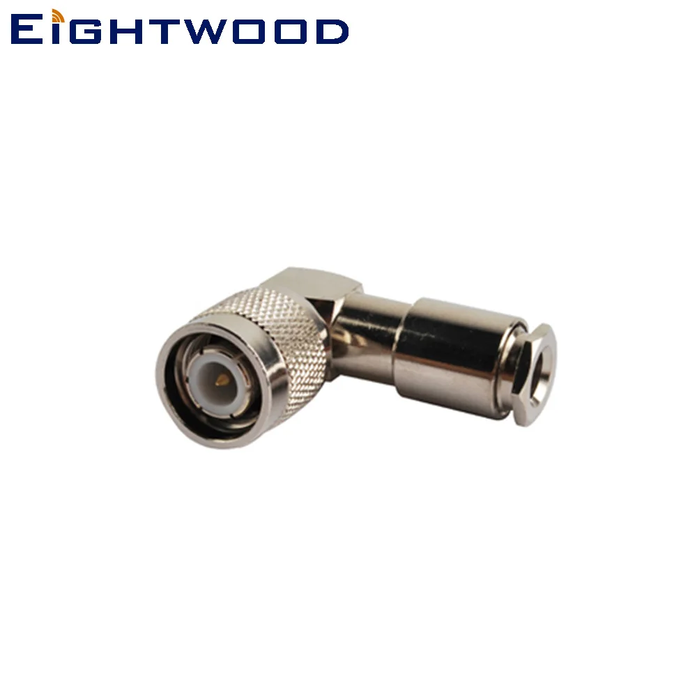 

Eightwood 5PCS TNC Plug Male RF Connector Adapter Right Angle Clamp LMR195 RG58 Cable for Antenna Industrial Wireless Military