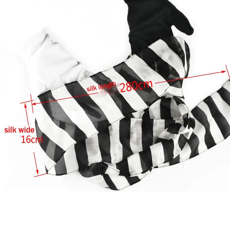 ถุงมือ To Zebra ลำแสงผ้าไหมผ้าพันคอ Street Stage Magic Tricks Magical Gimmick Magia คลาสสิก Magic Props ของเล่นเด็ก