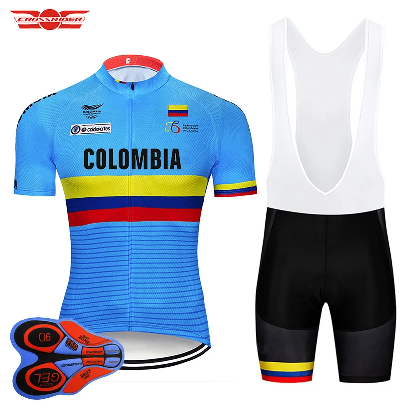 

2019 Pro Team Colombia Cycling Jersey 9D Set MTB Uniform Mountain Bike Clothing Bicycle Wear Clothes Mens Shorts Maillot Culotte