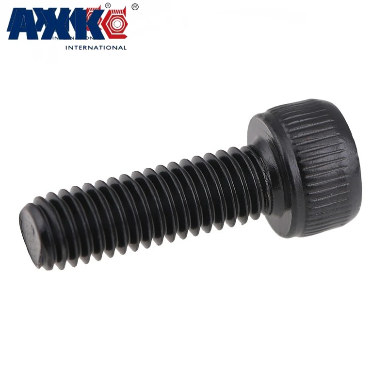 M10 M10*1*20/25/30 M10x1x20/25/30 1mm Pitch 12.9 Grade Carbon Steel Full Fine Thread Cap Allen Head Bolt Hexagon Socket Screw