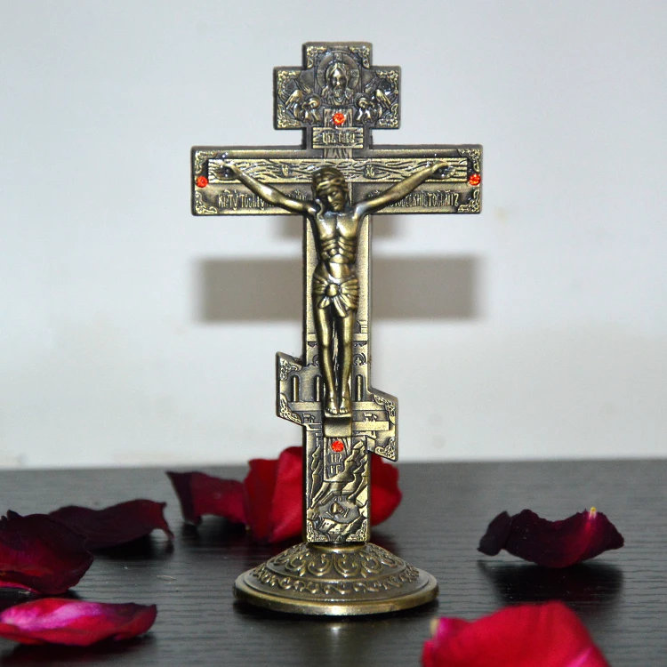 Christian jesu crafts retro cross Jesus gift ornament Catholic Holy art crucifix rood Catholicism figure