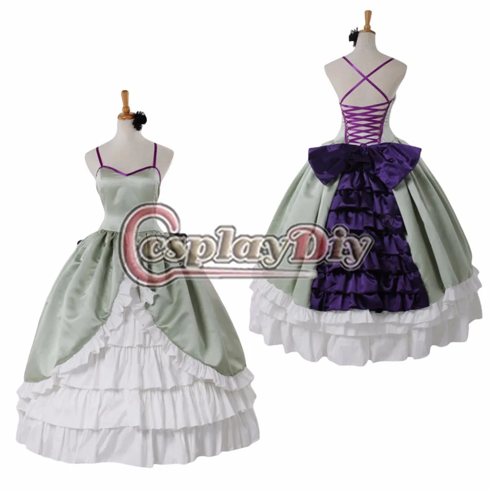 

Custom Made Green Medieval Gothic Renaissance Ball Gown Dress Adult Halloween Carnival Party Costume D0422