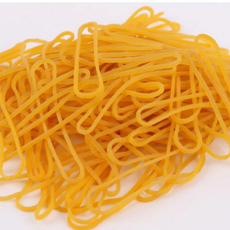 400 Pieces/Pack Yellow Rubber Bands 60mm Strong Elastic Band Rubber ring Office Industrial Stationery Holder Packing Supplies